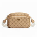 Borsa a mano beige monogramma — fronte