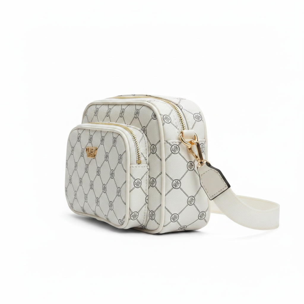 Borsa a mano beige — tre quarti