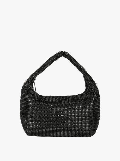 Borsa a mano con strass Solada Nero - immagine 1