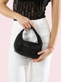 Borsa a mano con strass - nero Solada
