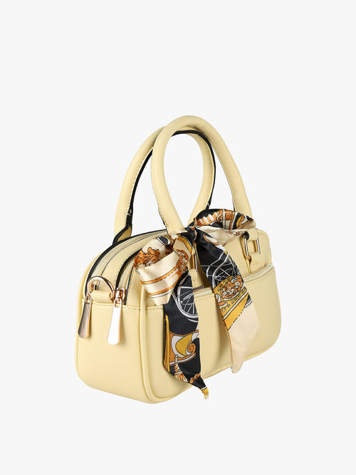 Borsa a mano con foulard Charro — Giallo