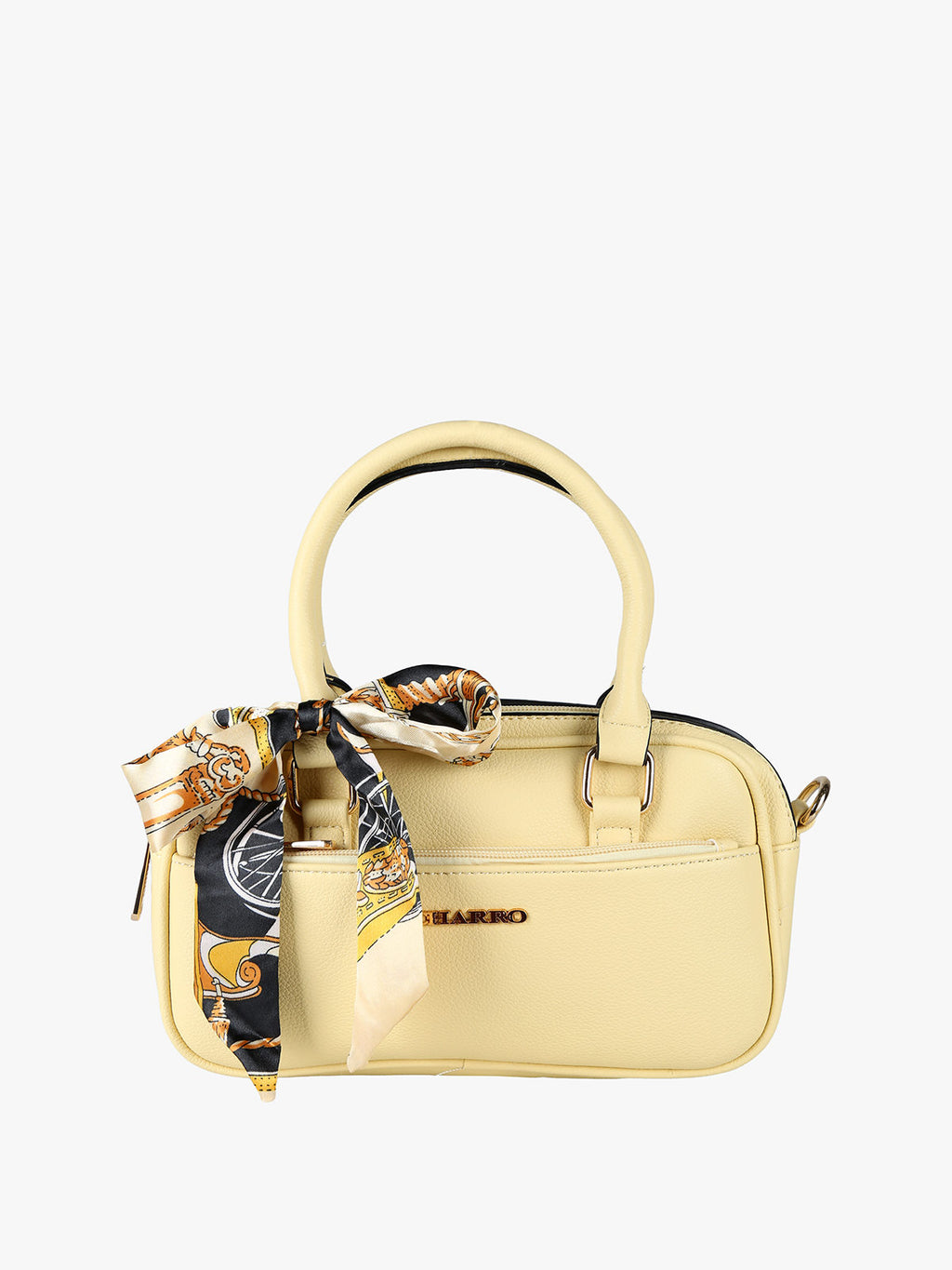 Borsa a mano con foulard Charro — Giallo