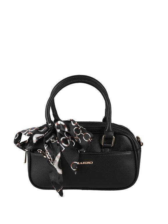 Borsa a mano con foulard Charro — Nero - immagine 4