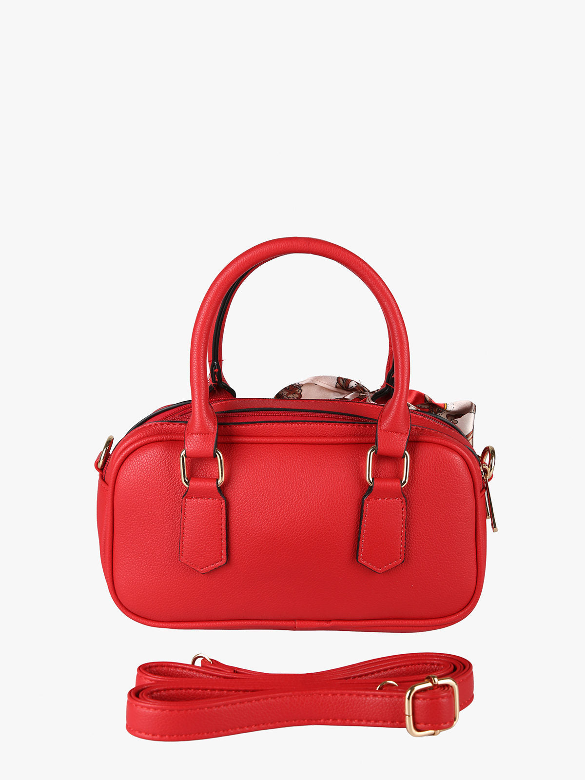 Borsa a mano con foulard Charro — Rosso