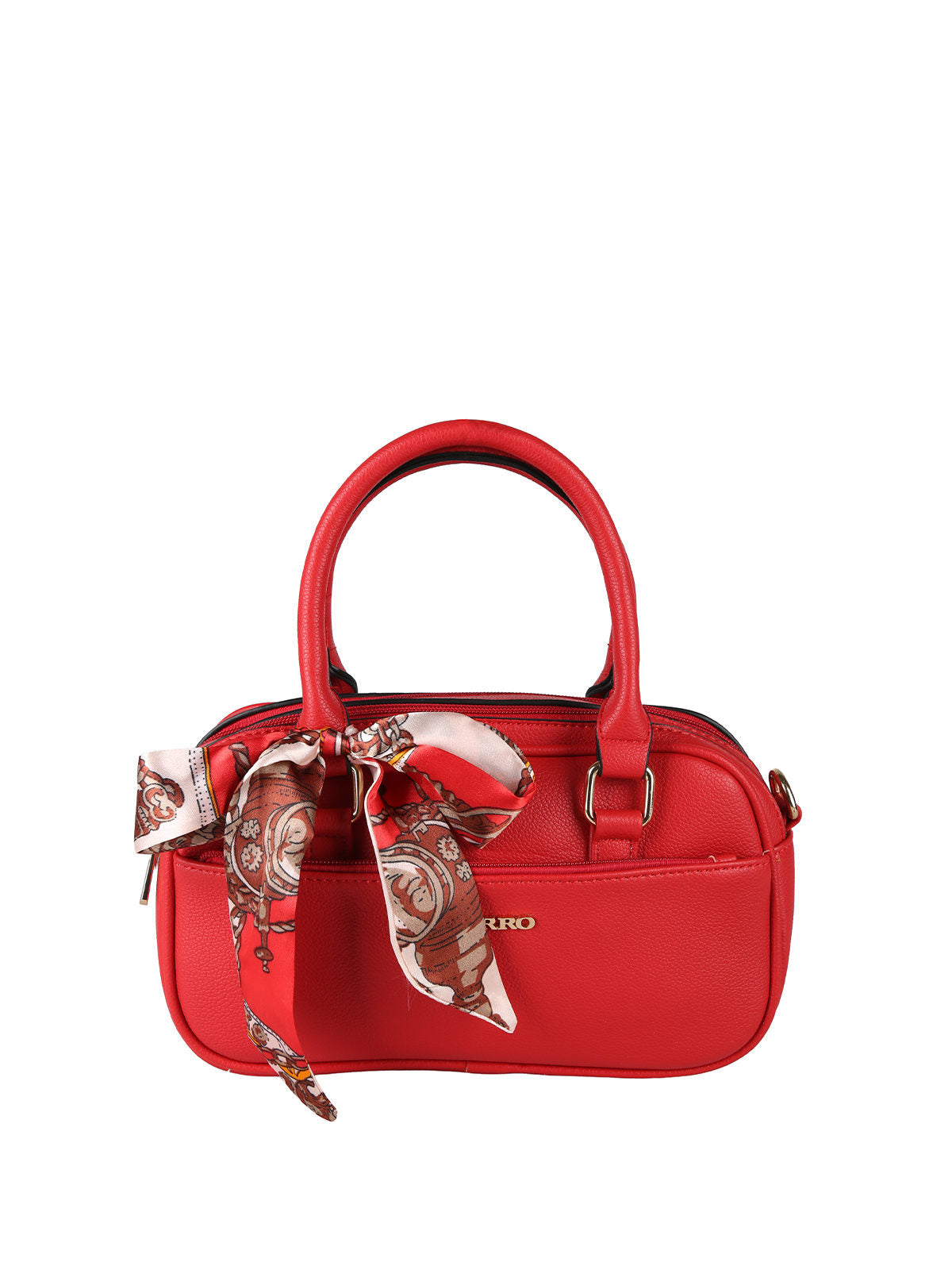 Borsa a mano con foulard Charro — Rosso