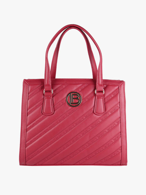 Borsa a mano con parte frontale trapuntata Laura Biagiotti — Rosso - immagine 1