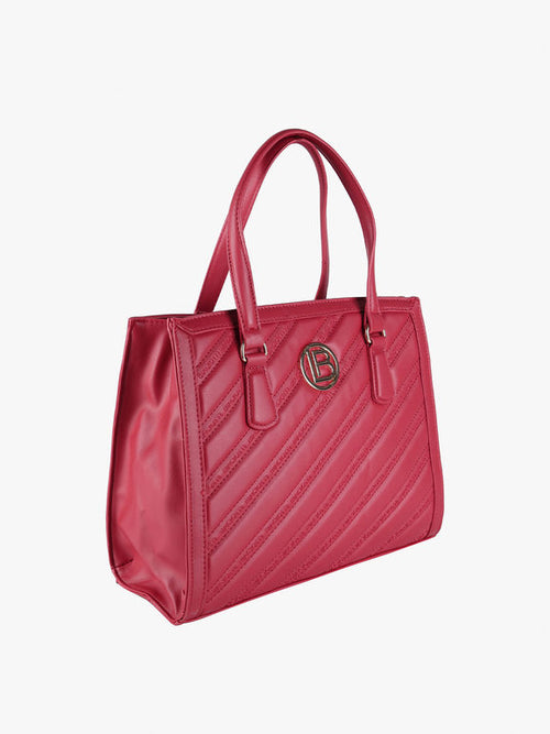 Borsa a mano con parte frontale trapuntata Laura Biagiotti — Rosso - immagine 2