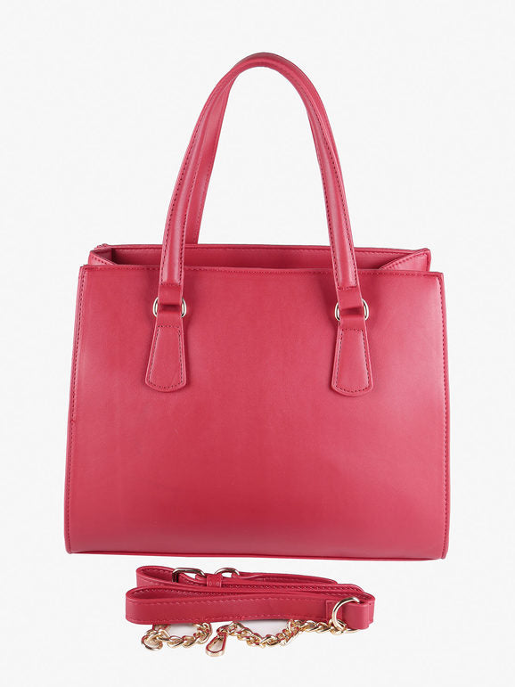 Borsa a mano con parte frontale trapuntata Laura Biagiotti — Rosso - immagine 3