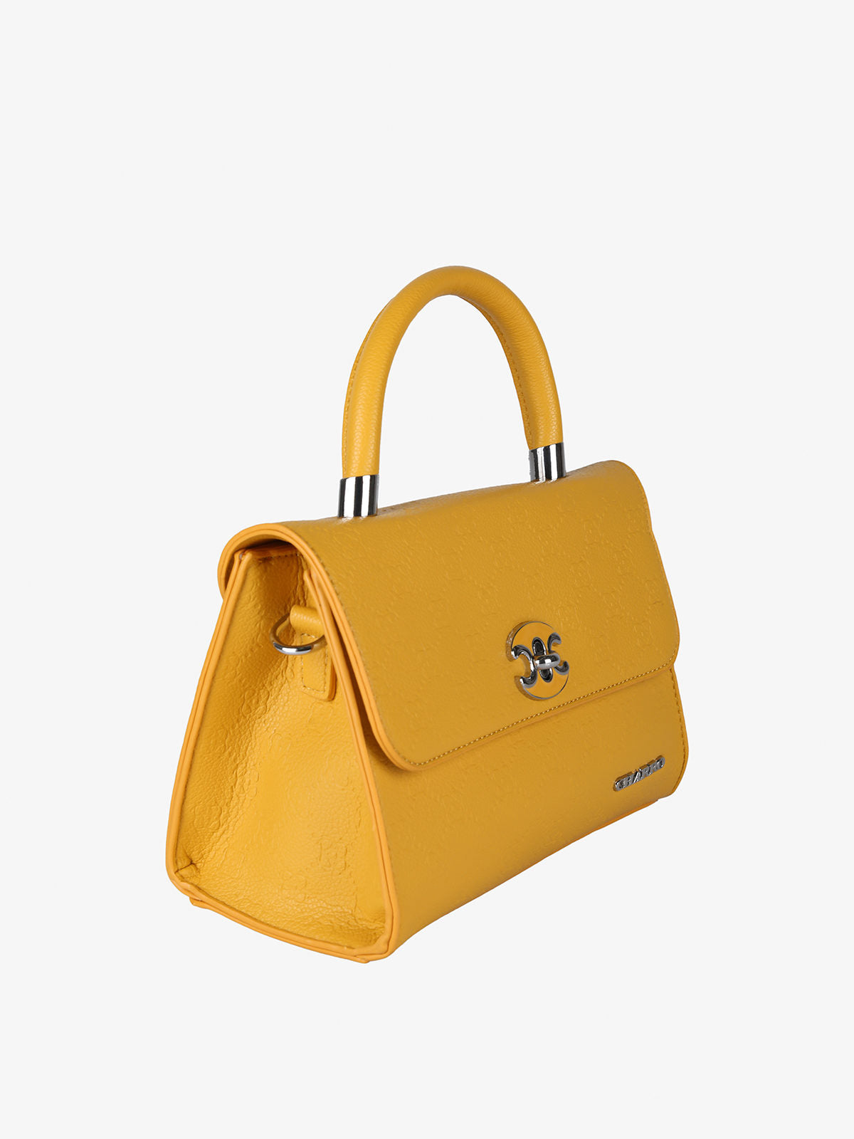 Borsa a mano con patta e chiusura a girello Charro — Giallo