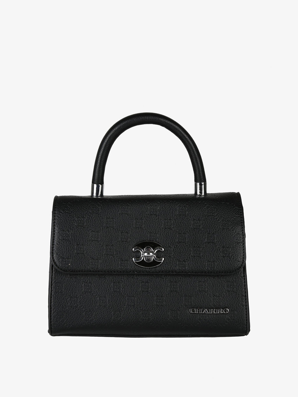 Borsa a mano con patta e chiusura a girello Charro — Nero
