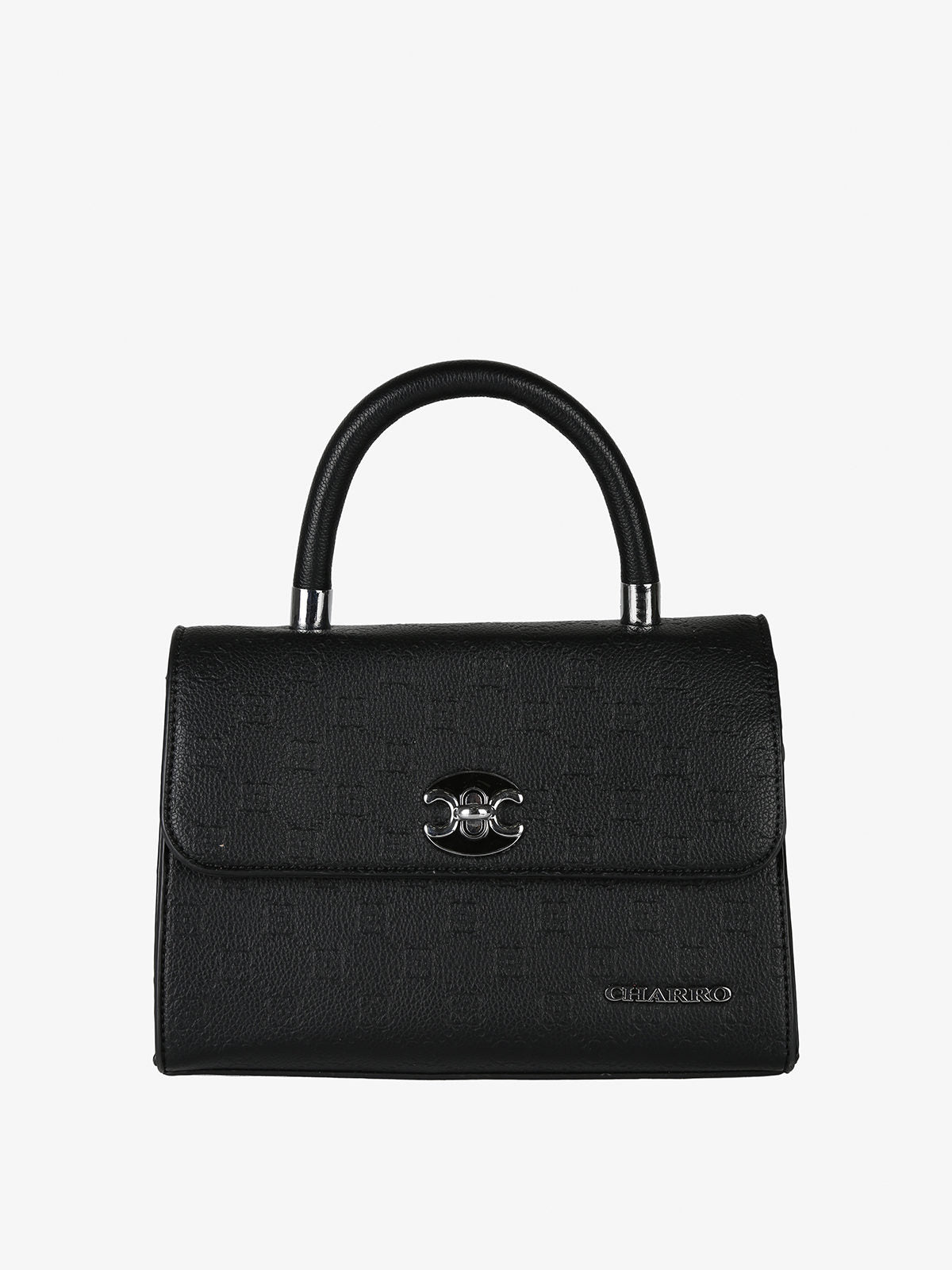 Borsa a mano con patta e chiusura a girello Charro — Nero