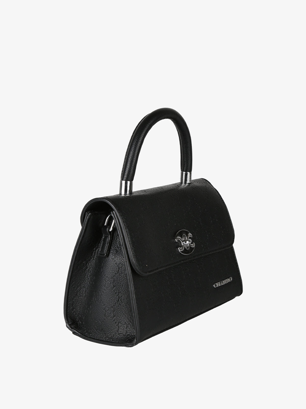 Borsa a mano con patta e chiusura a girello Charro — Nero