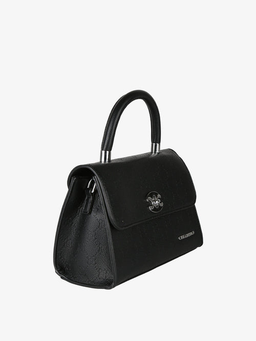 Borsa a mano con patta e chiusura a girello Charro — Nero