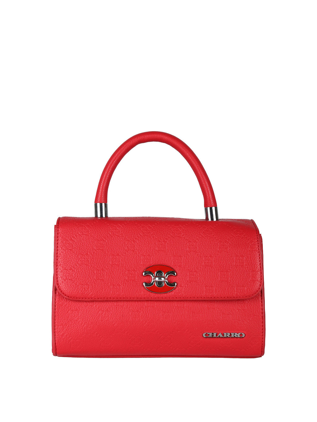 Borsa a mano con patta e chiusura a girello Charro — Rosso