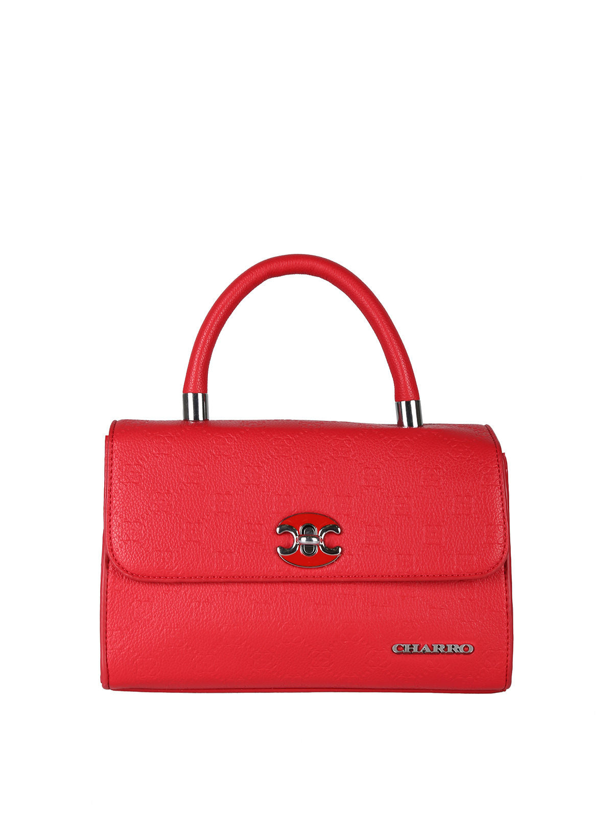 Borsa a mano con patta e chiusura a girello Charro — Rosso