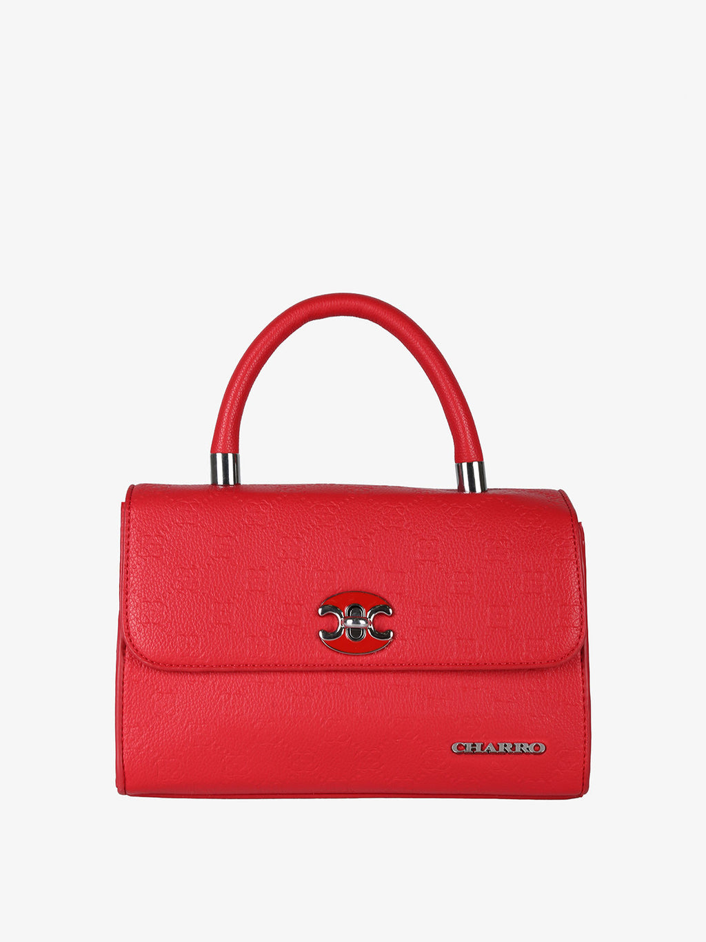 Borsa a mano con patta e chiusura a girello Charro — Rosso