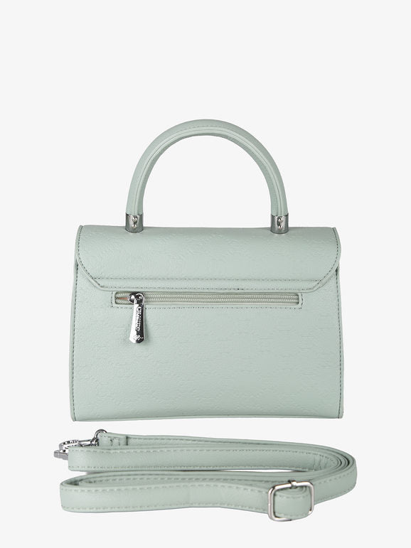 Borsa a mano con patta e chiusura a girello Charro — Verde Chiaro - immagine 3