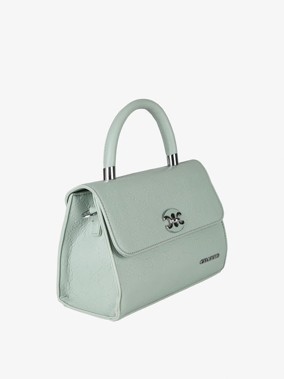 Borsa a mano con patta e chiusura a girello Charro — Verde Chiaro - immagine 2