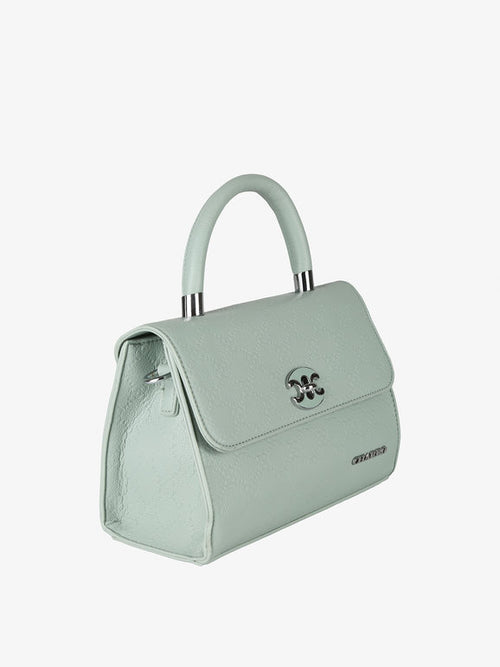 Borsa a mano con patta e chiusura a girello Charro — Verde Chiaro - immagine 2