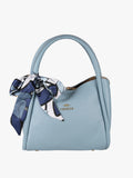 Borsa a mano mini tote con foulard Charro — Azzurro