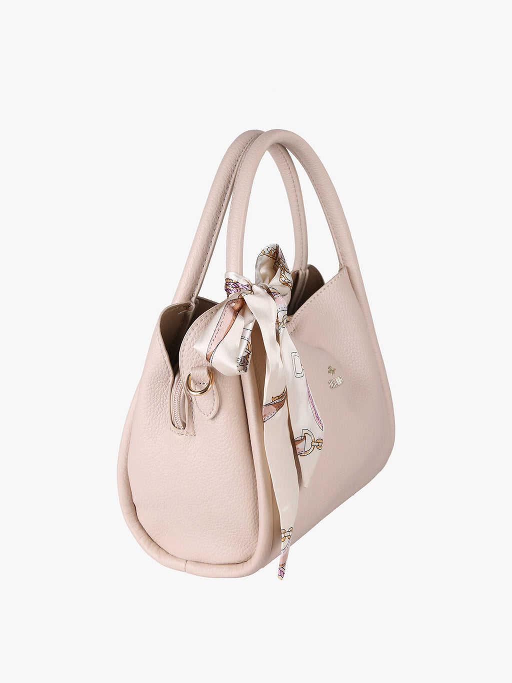 Borsa a mano mini tote con foulard Charro — Khaki
