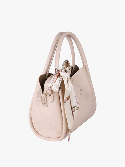 Borsa a mano mini tote con foulard Charro — Khaki