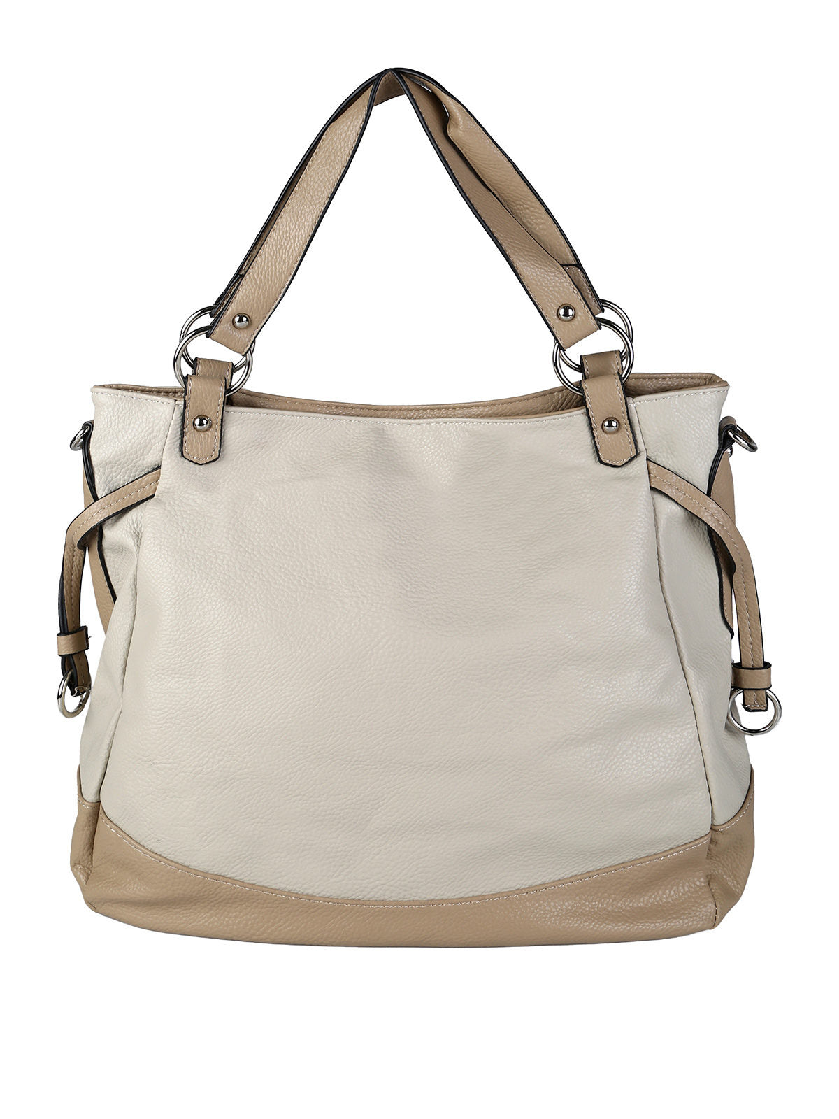 Borsa a spalla bicolore Solada — Beige