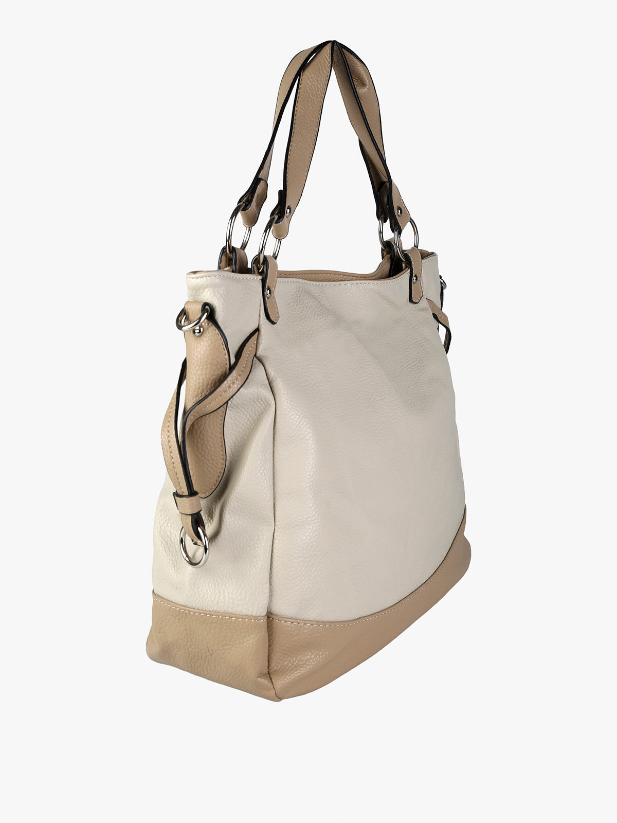 Borsa a spalla bicolore Solada — Beige