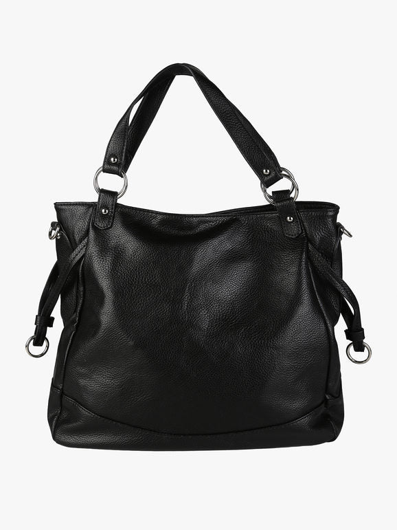 Borsa a spalla bicolore Solada — Nero - immagine 1
