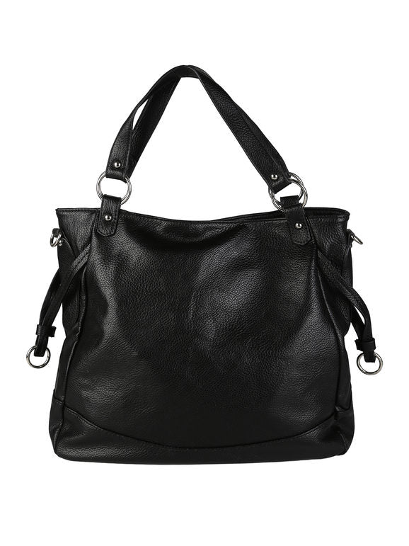 Borsa a spalla bicolore Solada — Nero - immagine 4