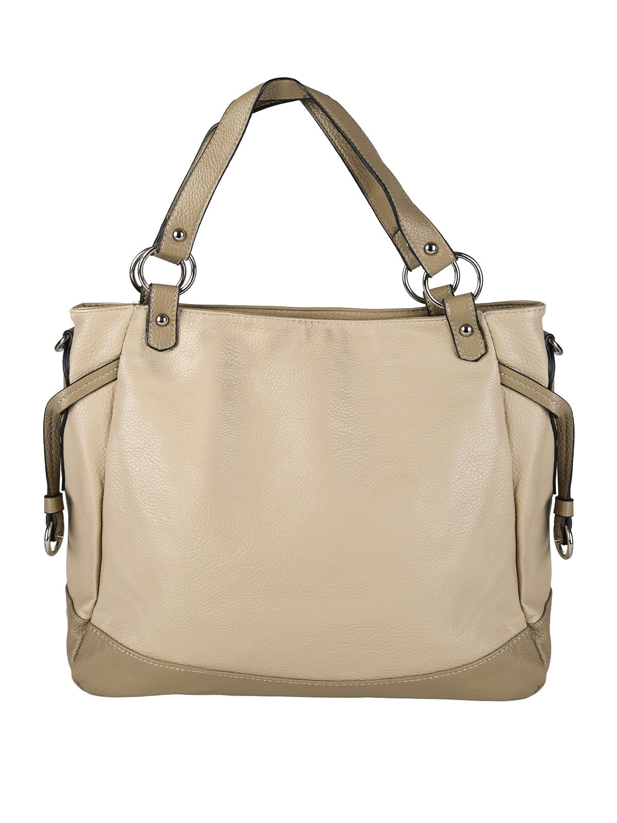 Borsa a spalla bicolore Solada — Taupe