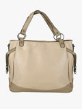 Borsa a spalla bicolore Solada — Taupe