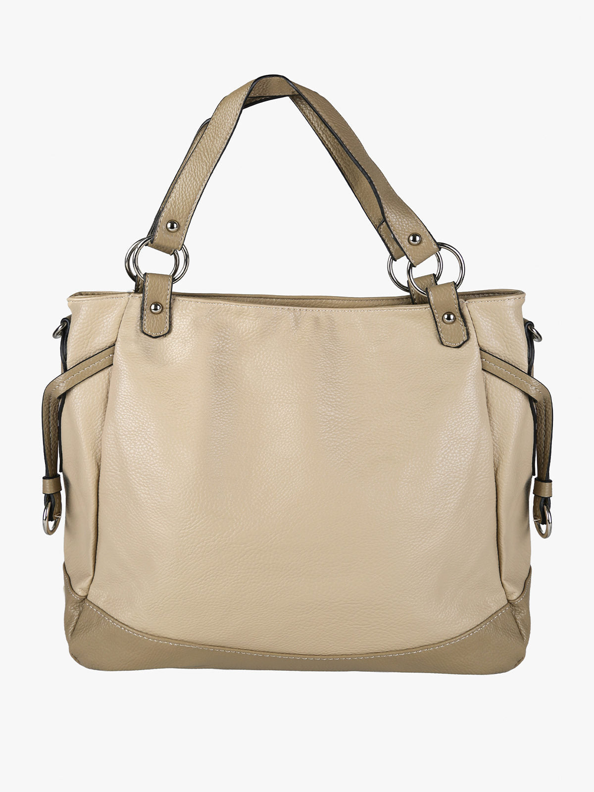 Borsa a spalla bicolore Solada — Taupe
