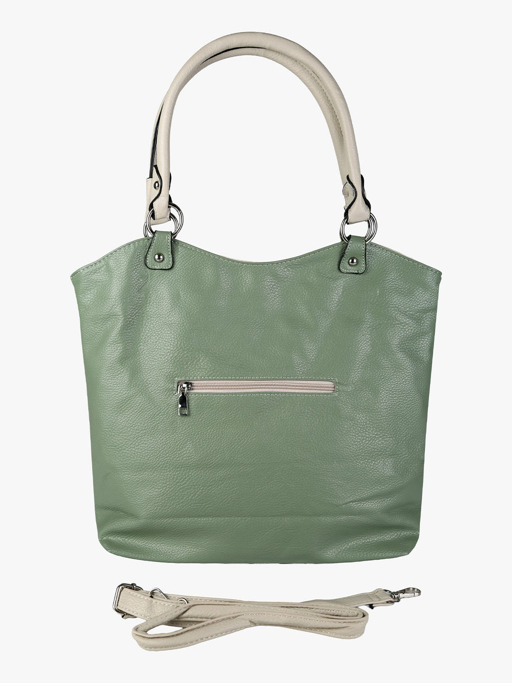 Borsa a spalla in ecopelle Solada — Acqua marina