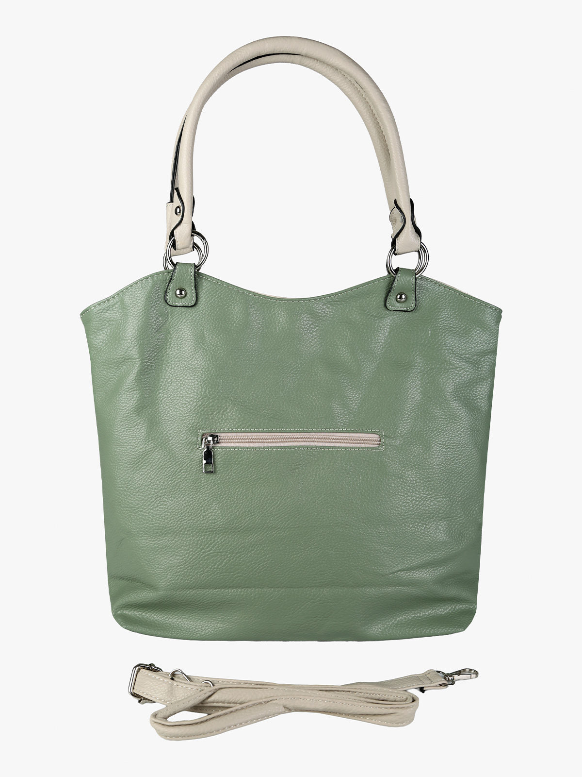 Borsa a spalla in ecopelle Solada — Acqua marina