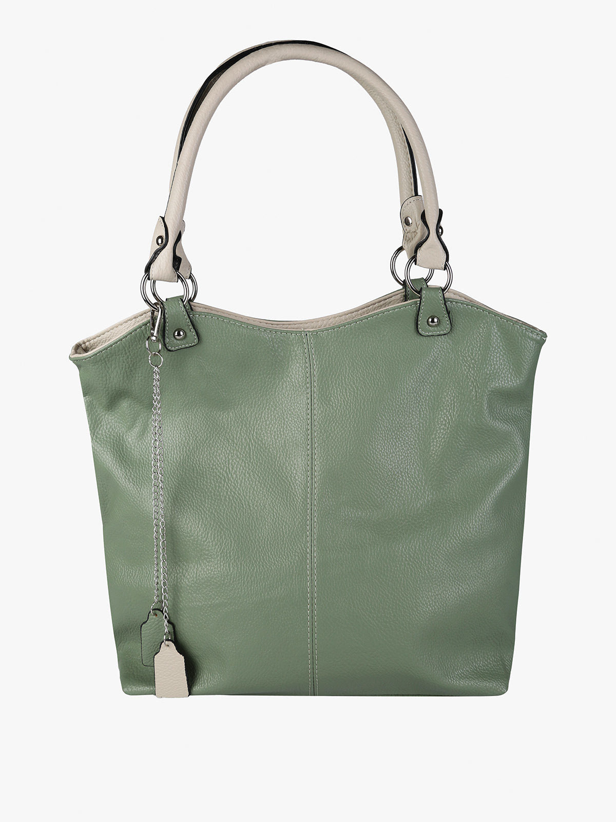 Borsa a spalla in ecopelle Solada — Acqua marina