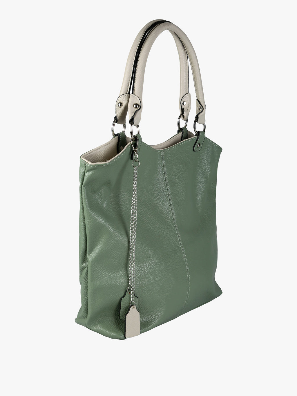 Borsa a spalla in ecopelle Solada — Acqua marina