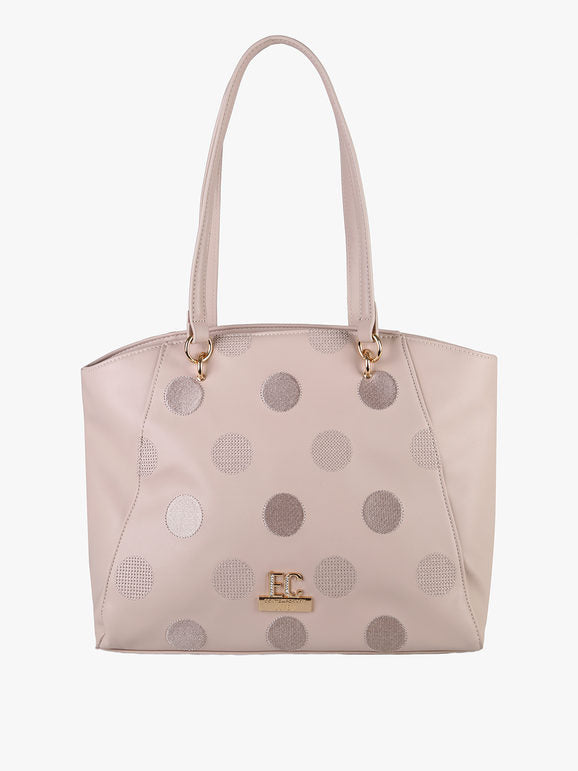 Borsa a spalla in ecopelle Enrico Coveri Contemporary — Cipria - immagine 1