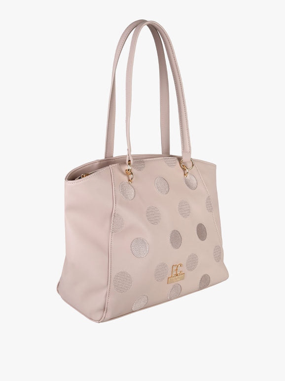 Borsa a spalla in ecopelle Enrico Coveri Contemporary — Cipria - immagine 2