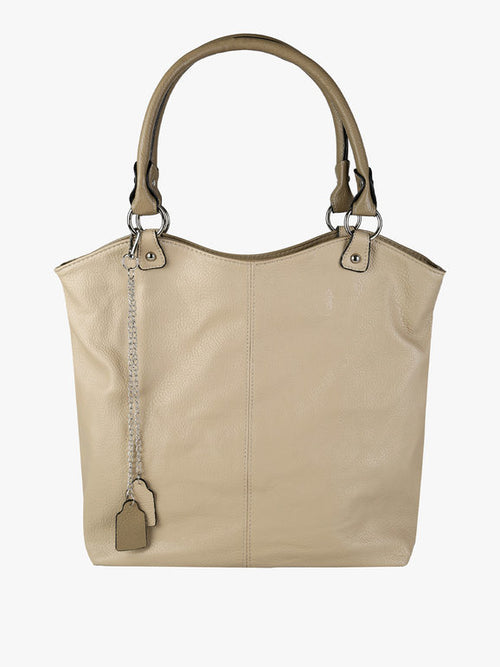 Borsa a spalla in ecopelle Solada — Taupe - immagine 1