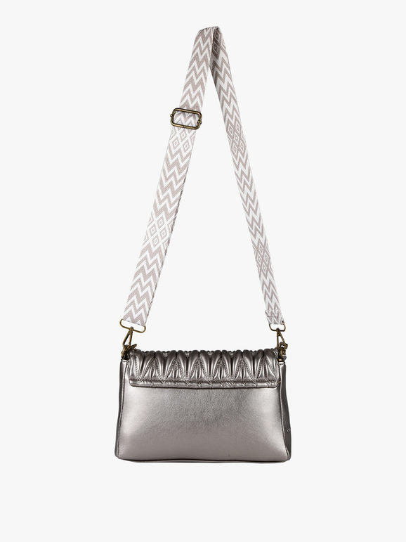Borsa a tracolla con catena Charro — Argento - immagine 4