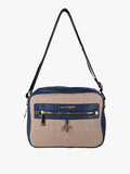 Borsa a tracolla con dettaglio di strass Laura Biagiotti — Blu