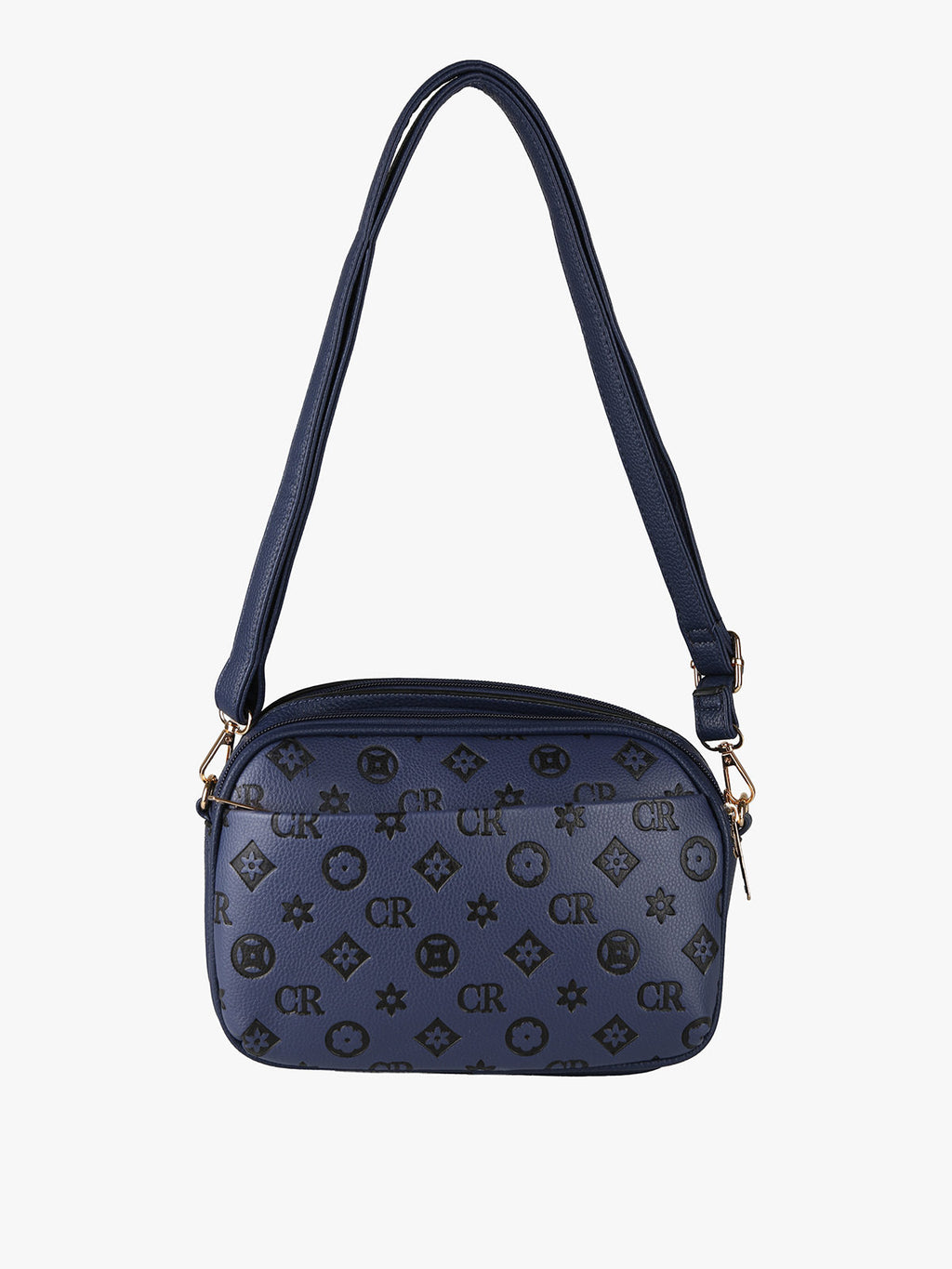 Borsa a tracolla con logo Charro — Blu