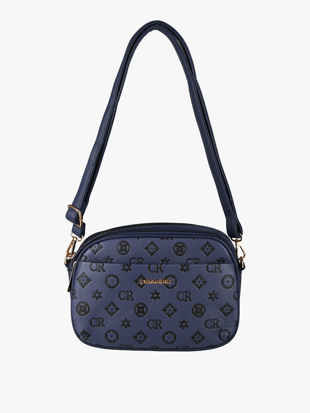 Borsa a tracolla con logo Charro — Blu