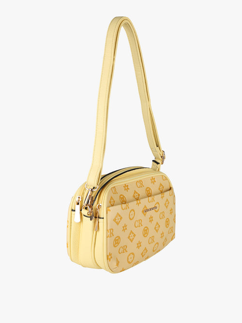 Borsa a tracolla con logo Charro — Giallo