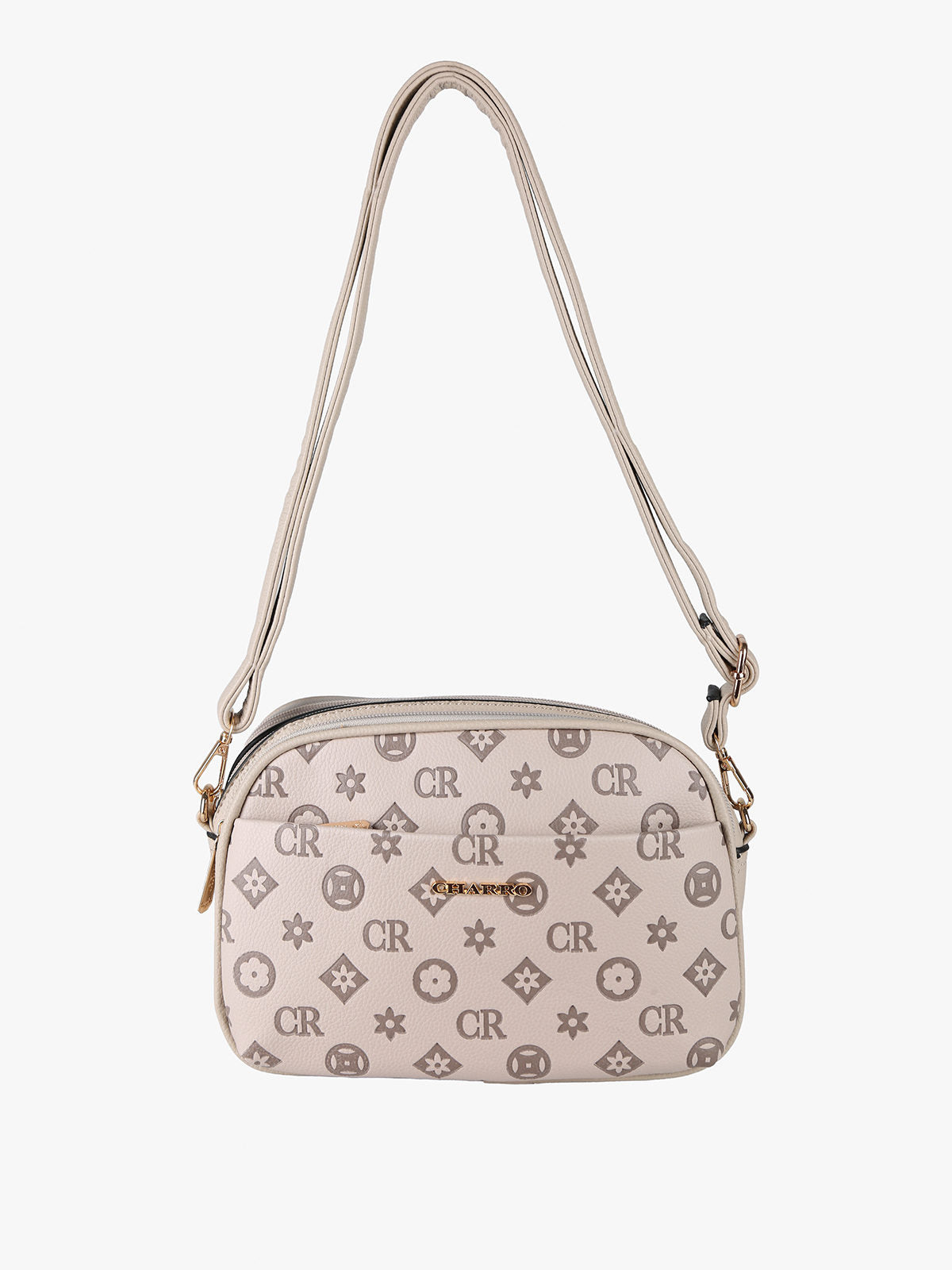 Borsa a tracolla con logo Charro — Khaki