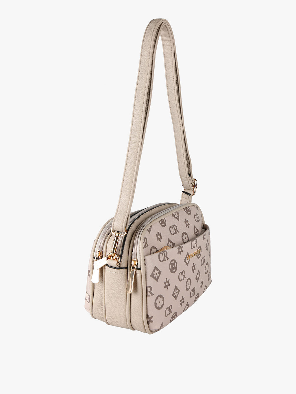 Borsa a tracolla con logo Charro — Khaki