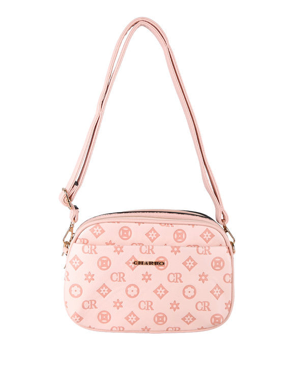 Borsa a tracolla con logo - rosa Charro