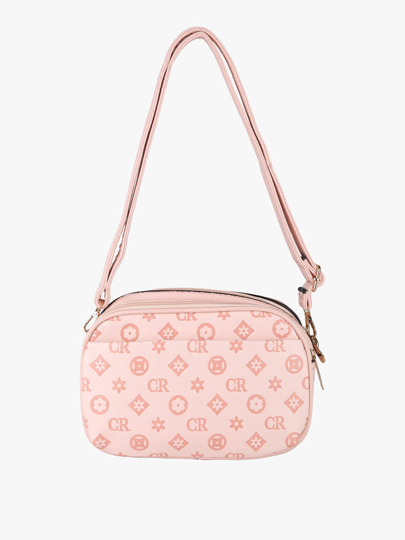Borsa a tracolla con logo - rosa Charro