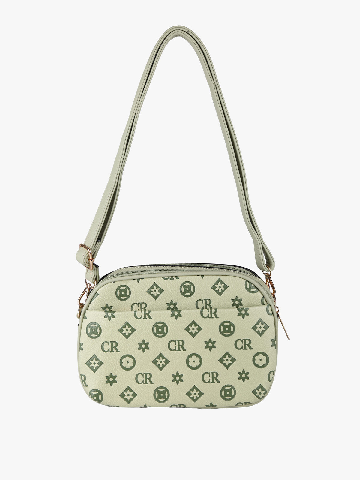 Borsa a tracolla con logo Charro — Verde chiaro